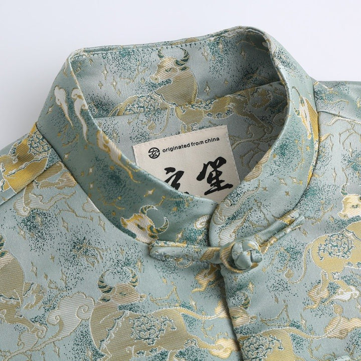 Golden Ox Tang Jacket 金牛印花唐装外套 – product photo