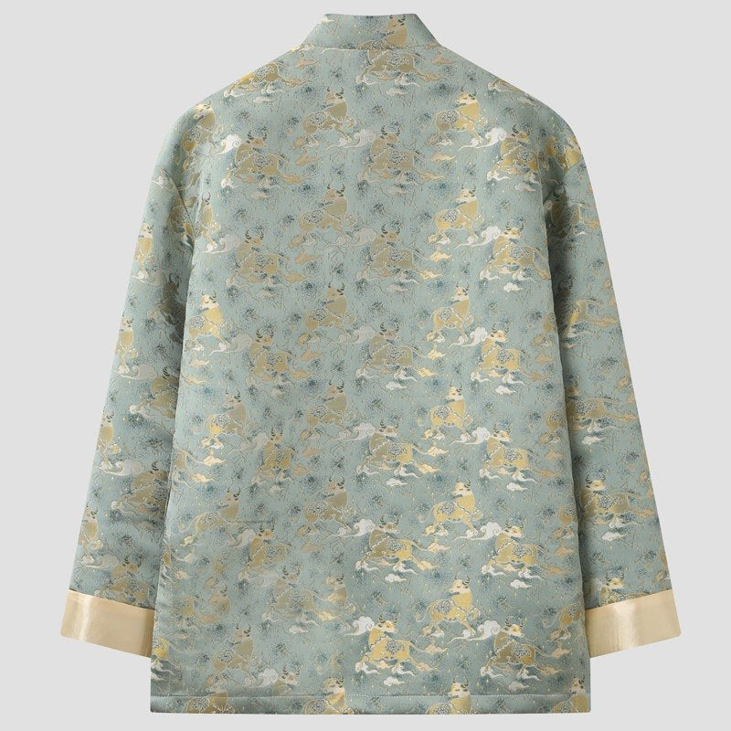 Golden Ox Tang Jacket 金牛印花唐装外套 – product photo