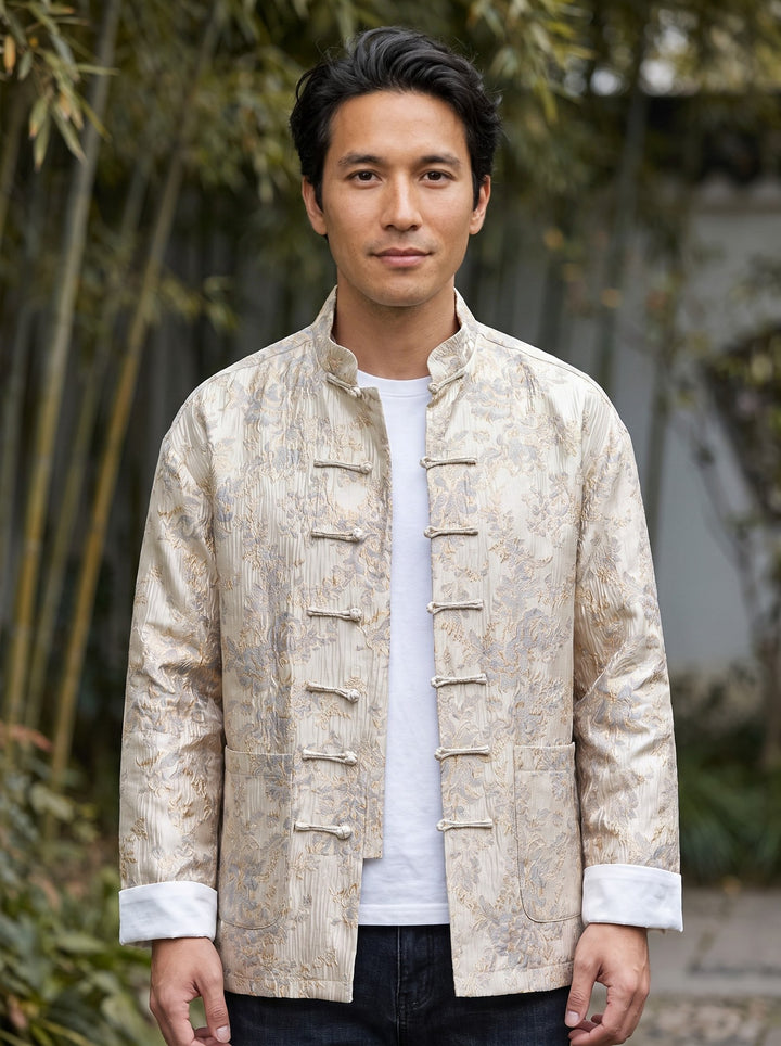 3D Jacquard Tang Jacket 立体提花唐装外套 – model photo