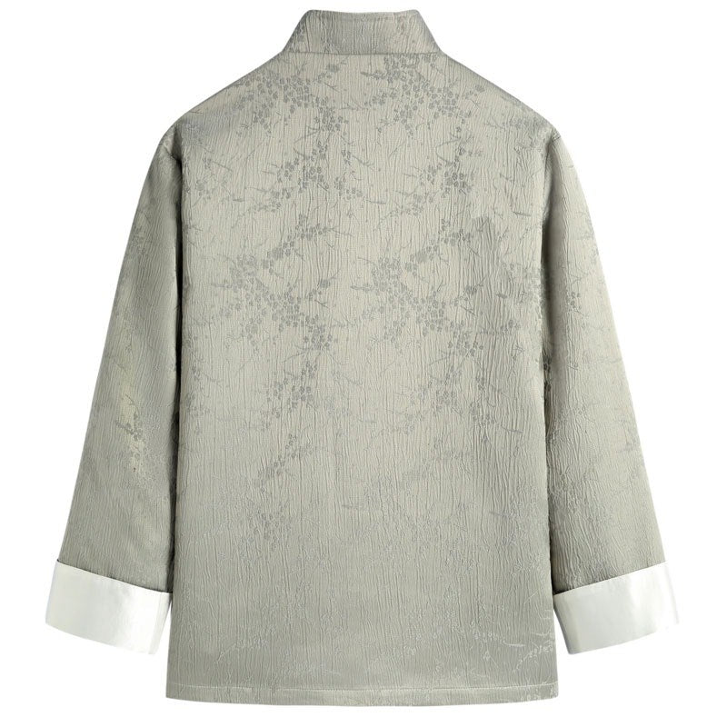 Plum Blossom Jacquard Tang Jacket 梅花提花唐装外套 – product photo