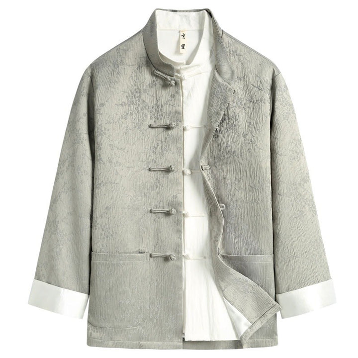 Plum Blossom Jacquard Tang Jacket 梅花提花唐装外套 – product photo