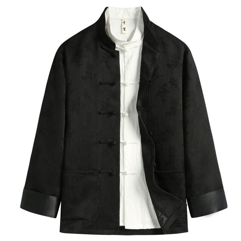 Plum Blossom Jacquard Tang Jacket 梅花提花唐装外套 – product photo