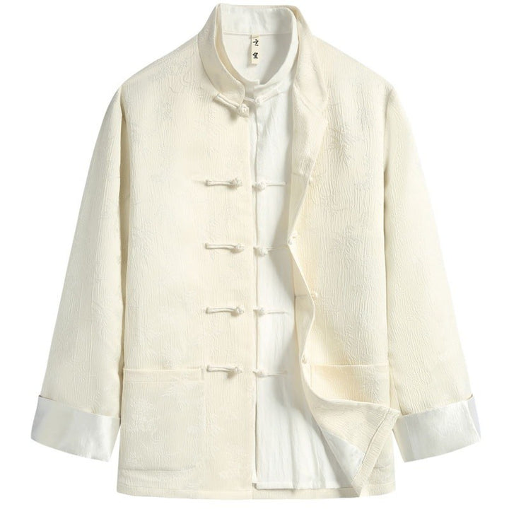 Plum Blossom Jacquard Tang Jacket 梅花提花唐装外套 – product photo