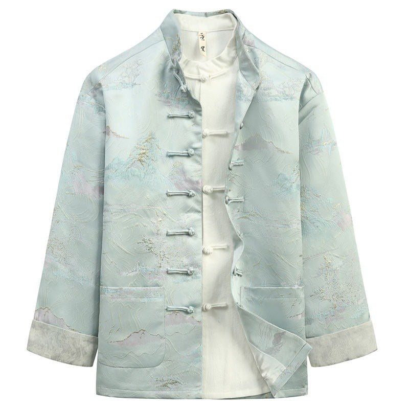 Landscape Jacquard Tang Jacket 江山图提花唐装外套 – product photo