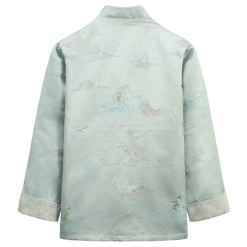 Landscape Jacquard Tang Jacket 江山图提花唐装外套 – product photo