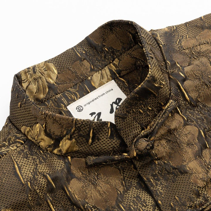 Golden Jacquard Tang Jacket 金色提花唐装外套 – product photo