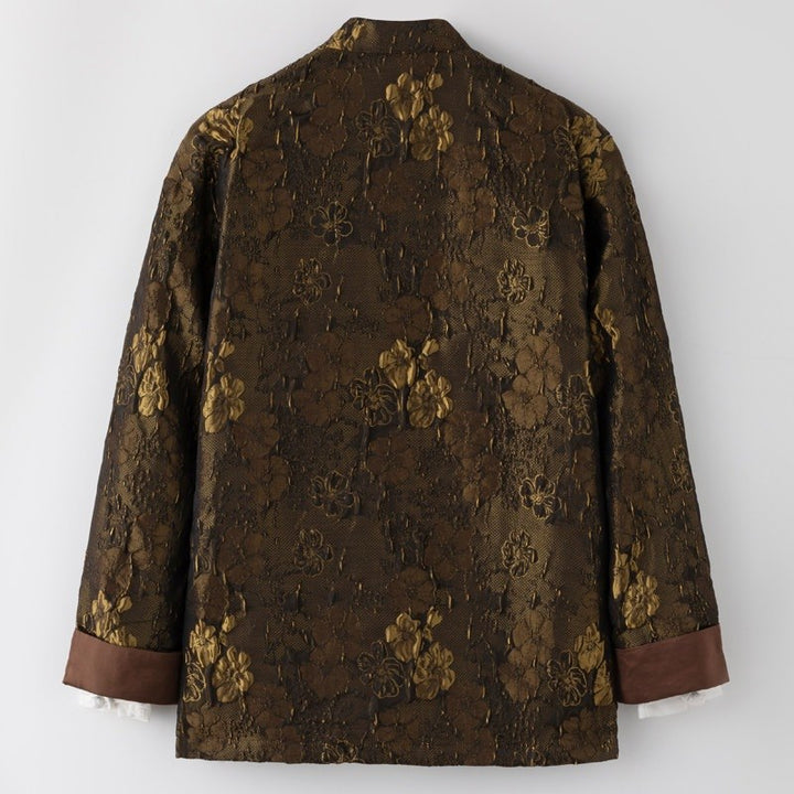 Golden Jacquard Tang Jacket 金色提花唐装外套 – product photo