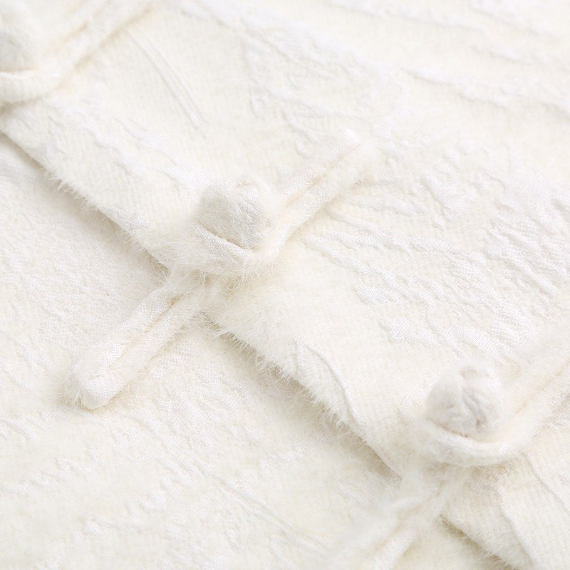Ivory Jacquard Tang Jacket 白色提花唐装外套 – product photo