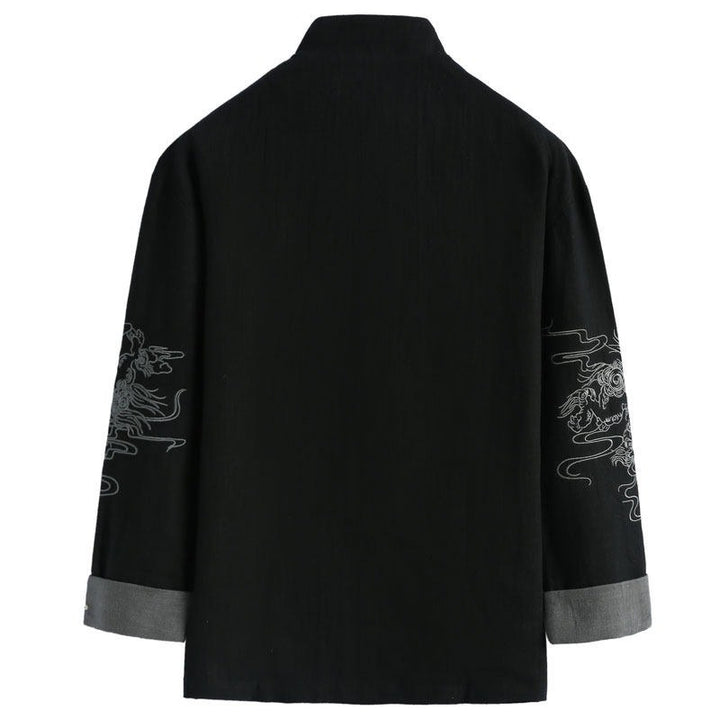 Embroidered Cotton-Linen Tang Jacket 棉麻刺绣唐装外套 – product photo