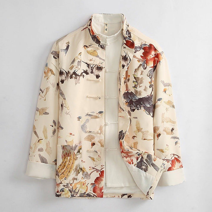 Hundred Birds Tang Jacket 百鸟印花唐装外套 – product photo