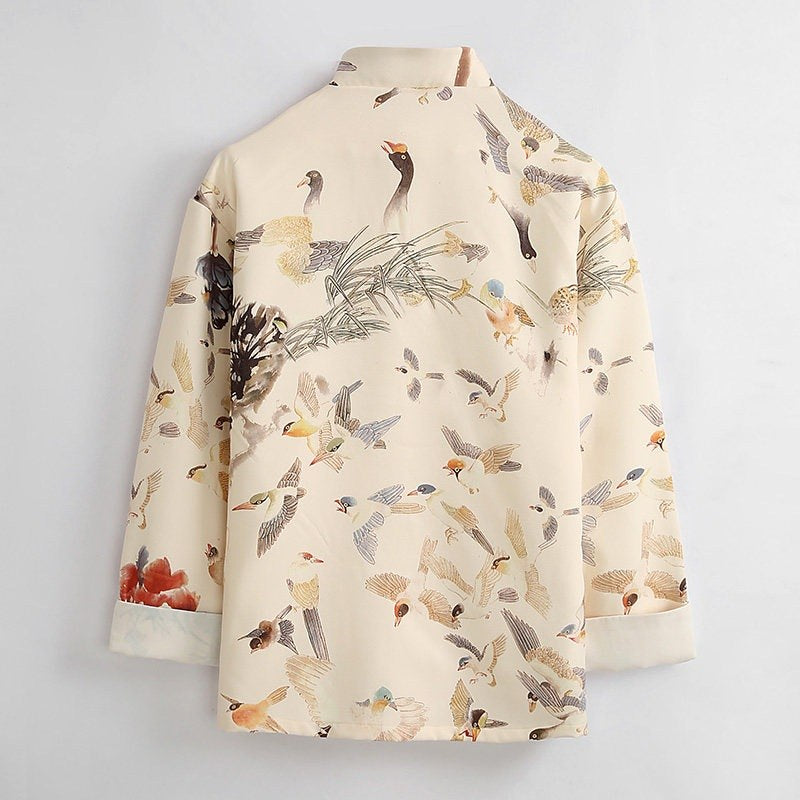 Hundred Birds Tang Jacket 百鸟印花唐装外套 – product photo