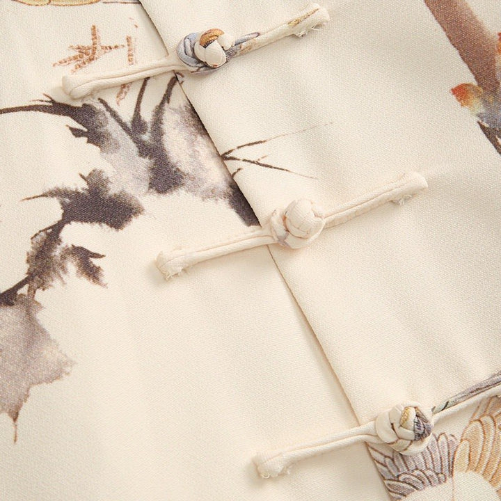 Hundred Birds Tang Jacket 百鸟印花唐装外套 – product photo