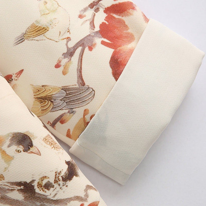 Hundred Birds Tang Jacket 百鸟印花唐装外套 – product photo