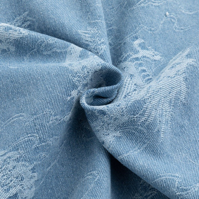 Dragon Jacquard Denim Tang Jacket 龙纹提花纯棉牛仔唐装 – product photo