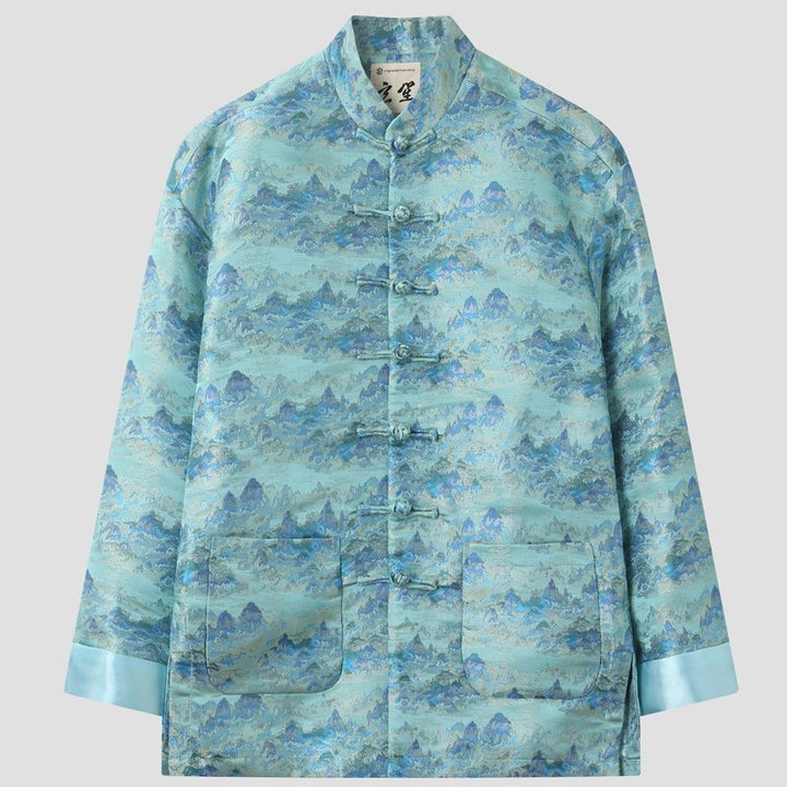 Mountain & River Tang Jacket 山水印花唐装外套 – product photo