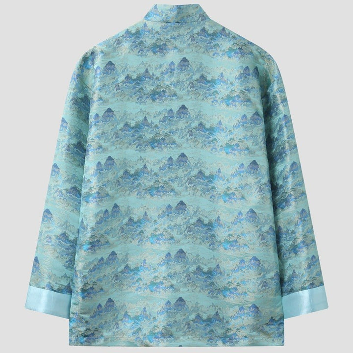 Mountain & River Tang Jacket 山水印花唐装外套 – product photo