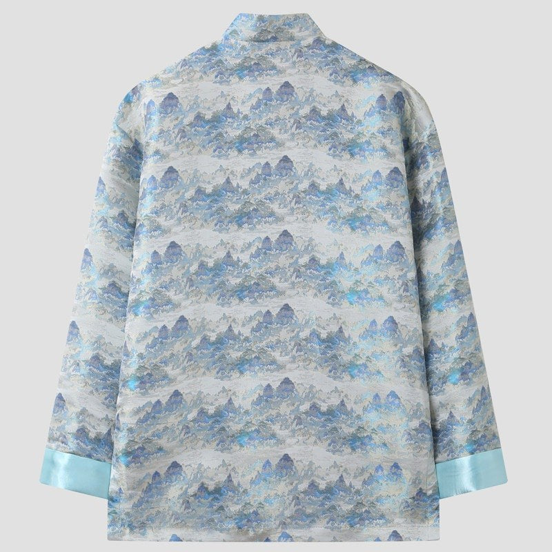 Mountain & River Tang Jacket 山水印花唐装外套 – product photo