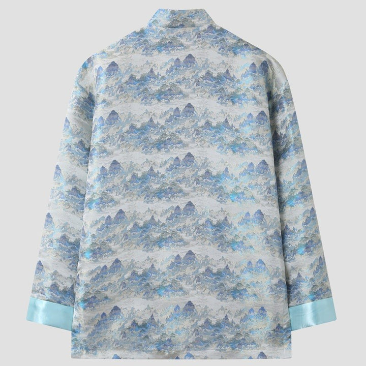Mountain & River Tang Jacket 山水印花唐装外套 – product photo