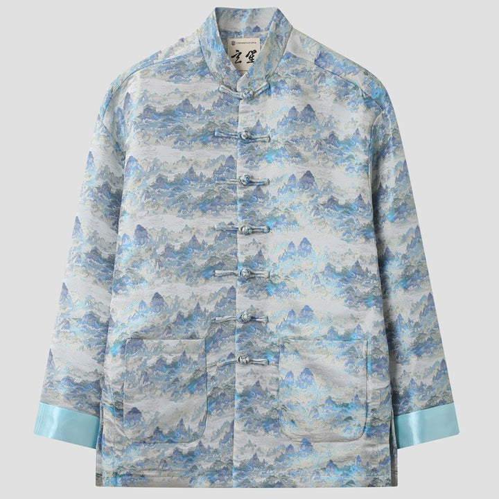 Mountain & River Tang Jacket 山水印花唐装外套 – product photo