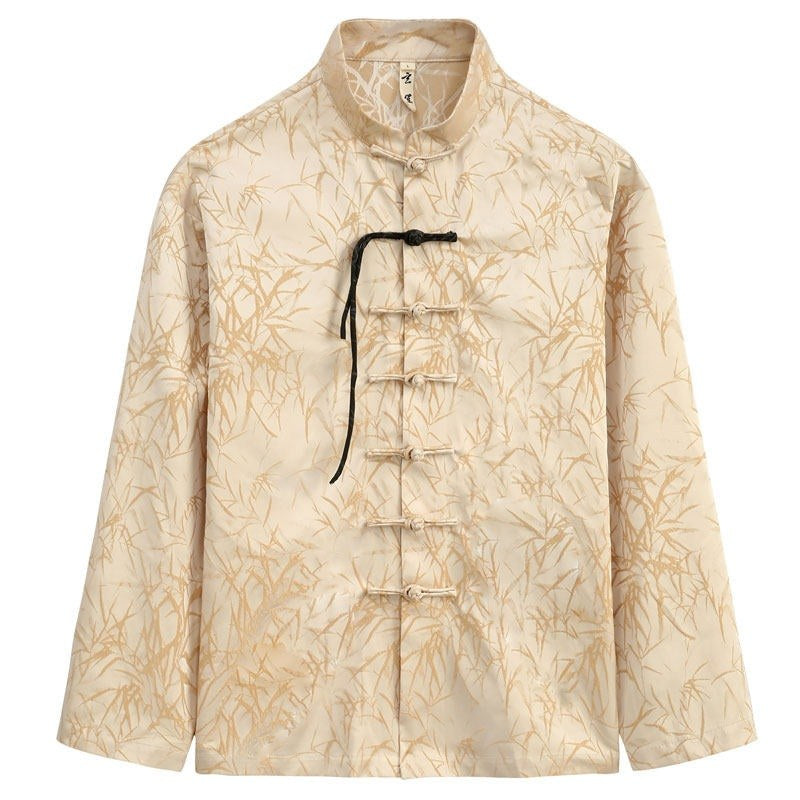 Bamboo Leaf Tang Jacket 竹叶印花唐装外套 – product photo