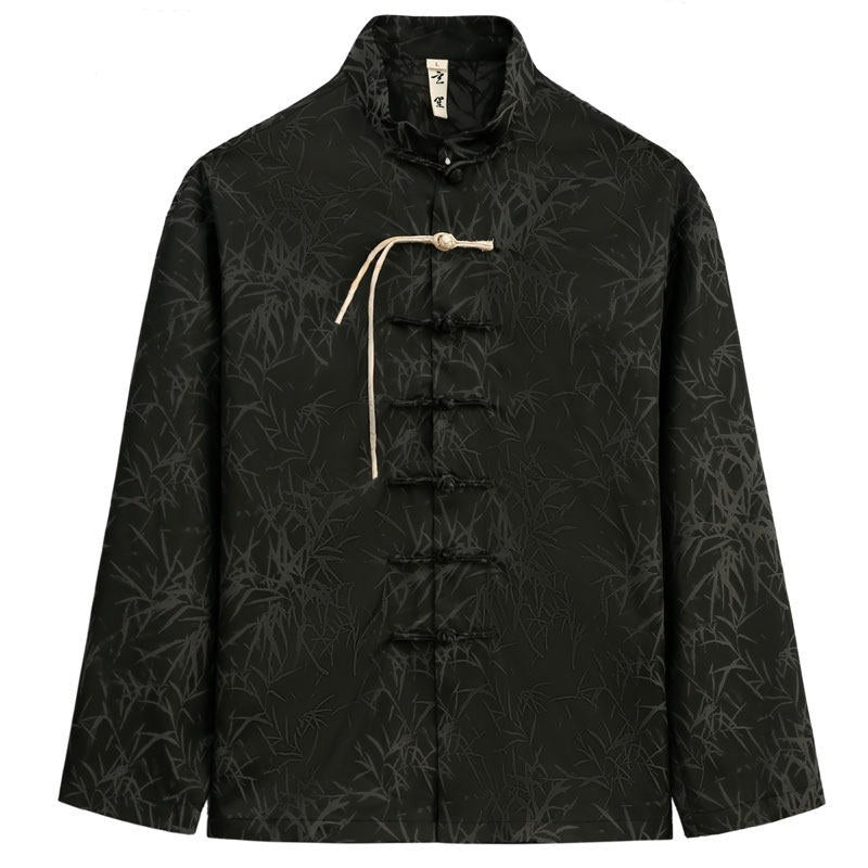 Bamboo Leaf Tang Jacket 竹叶印花唐装外套 – product photo