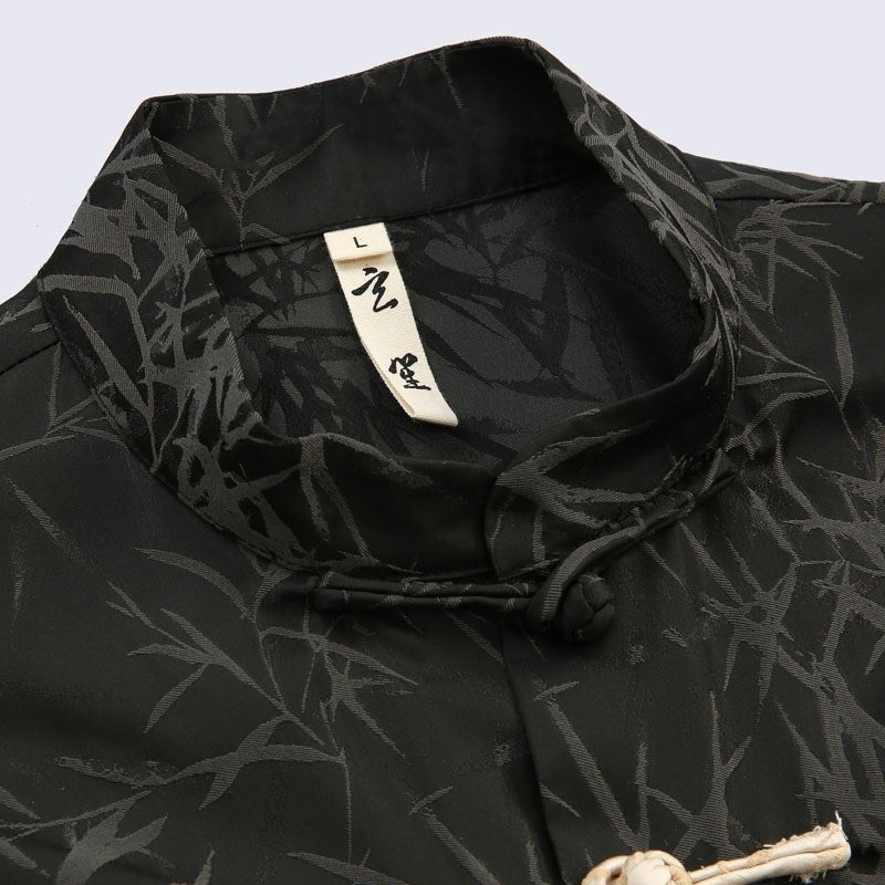 Bamboo Leaf Tang Jacket 竹叶印花唐装外套 – product photo