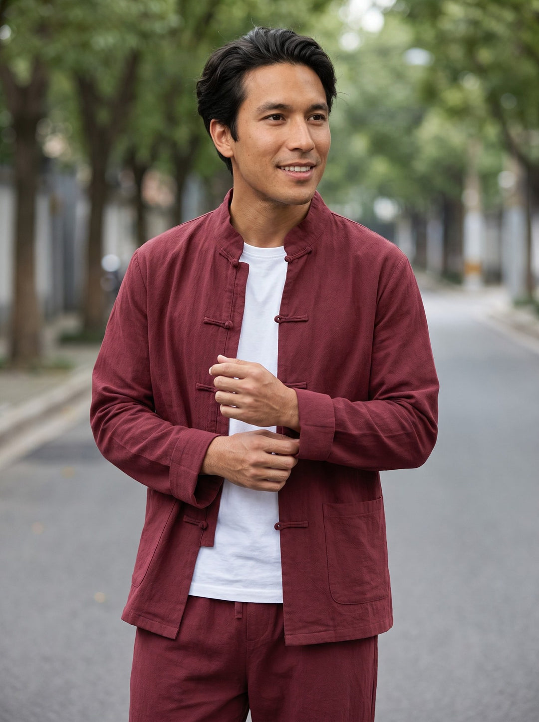 Zhongshan Tang Suit Set 中山装唐装套装 – model photo