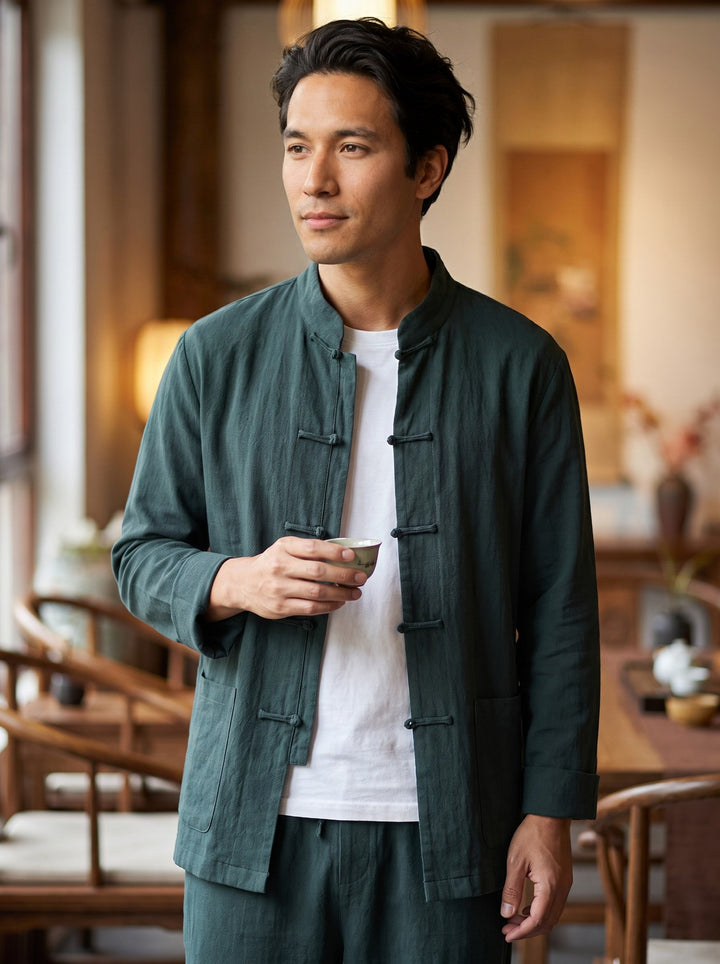 Zhongshan Tang Suit Set 中山装唐装套装 – model photo