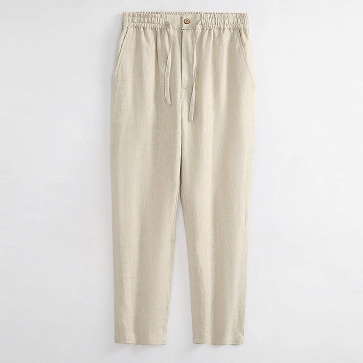 Pure Linen Tang Suit Two-Piece Set 纯亚麻唐装两件套 – product photo
