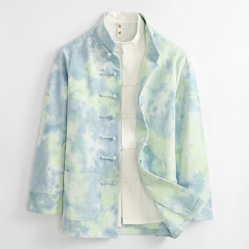 Rainbow Tie-Dye Tang Jacket 彩虹扎染唐装外套 – product photo
