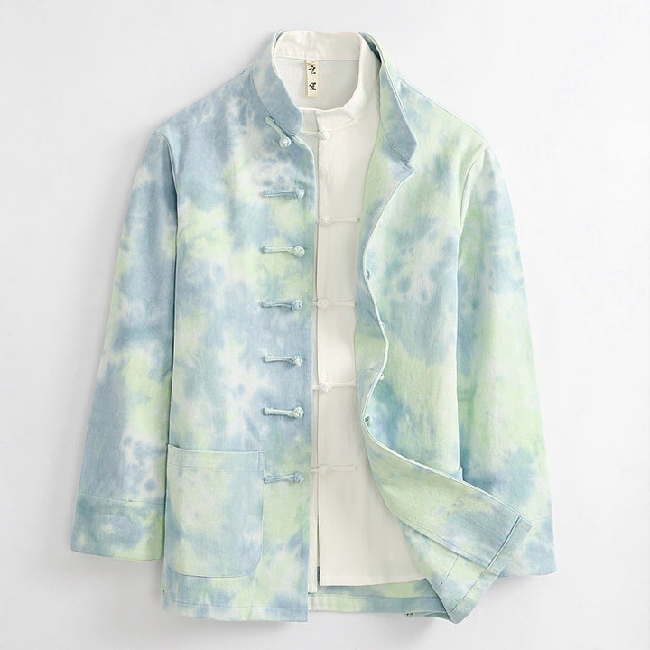 Rainbow Tie-Dye Tang Jacket 彩虹扎染唐装外套 – product photo