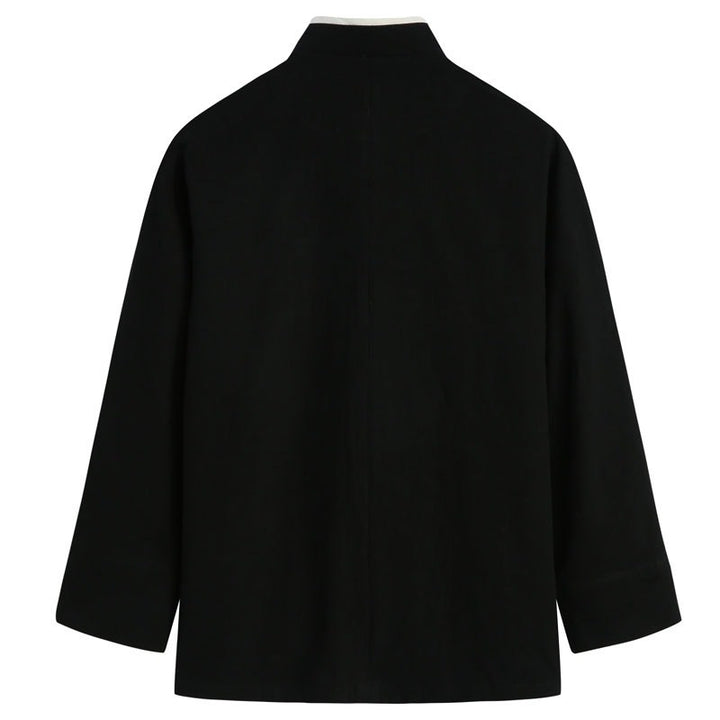 Asymmetric Cotton-Linen Tang Jacket 不对称棉麻唐装外套 – product photo
