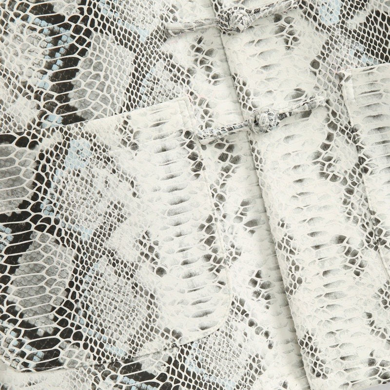 Snakeskin Print Tang Jacket 蛇皮纹唐装外套 – product photo