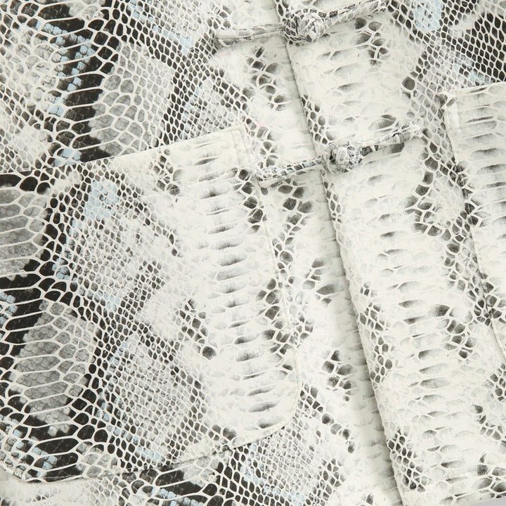 Snakeskin Print Tang Jacket 蛇皮纹唐装外套 – product photo
