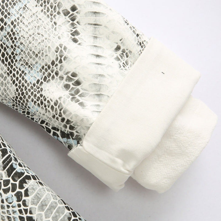 Snakeskin Print Tang Jacket 蛇皮纹唐装外套 – product photo