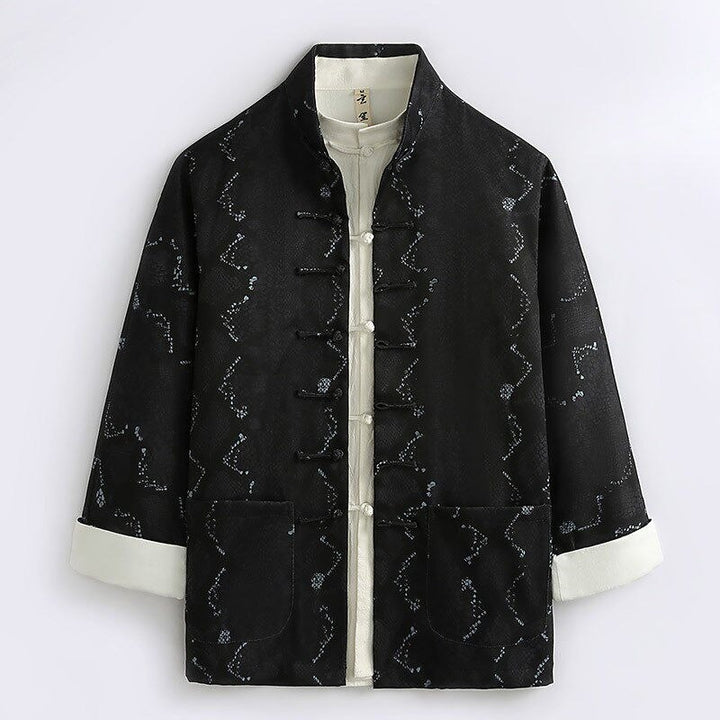Snakeskin Print Tang Jacket 蛇皮纹唐装外套 – product photo