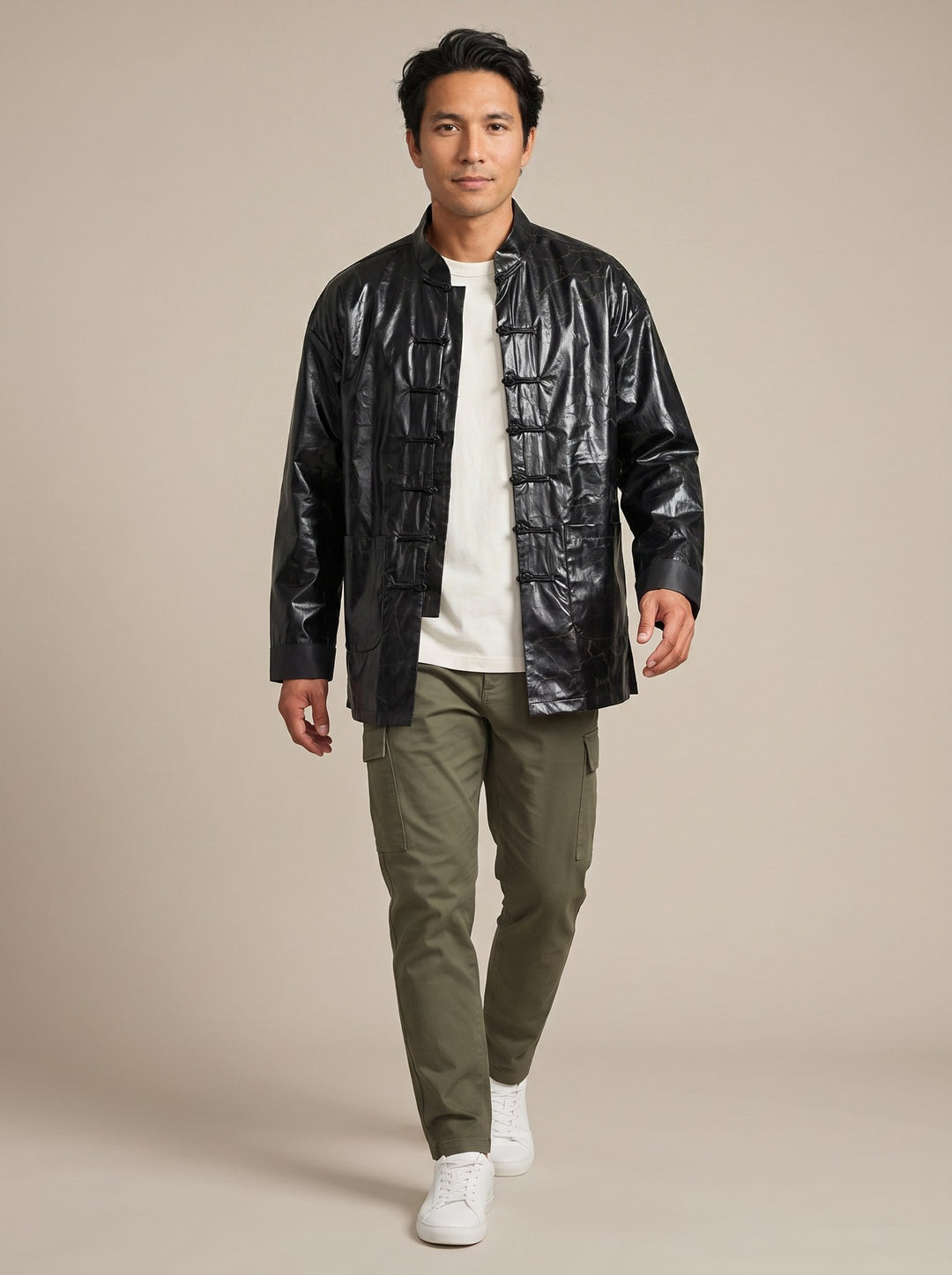 Distressed Tang Jacket 颓废风唐装外套 – model photo