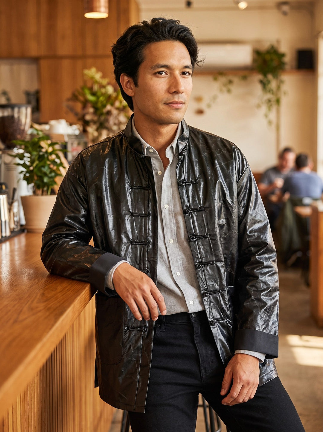 Distressed Tang Jacket 颓废风唐装外套 – model photo