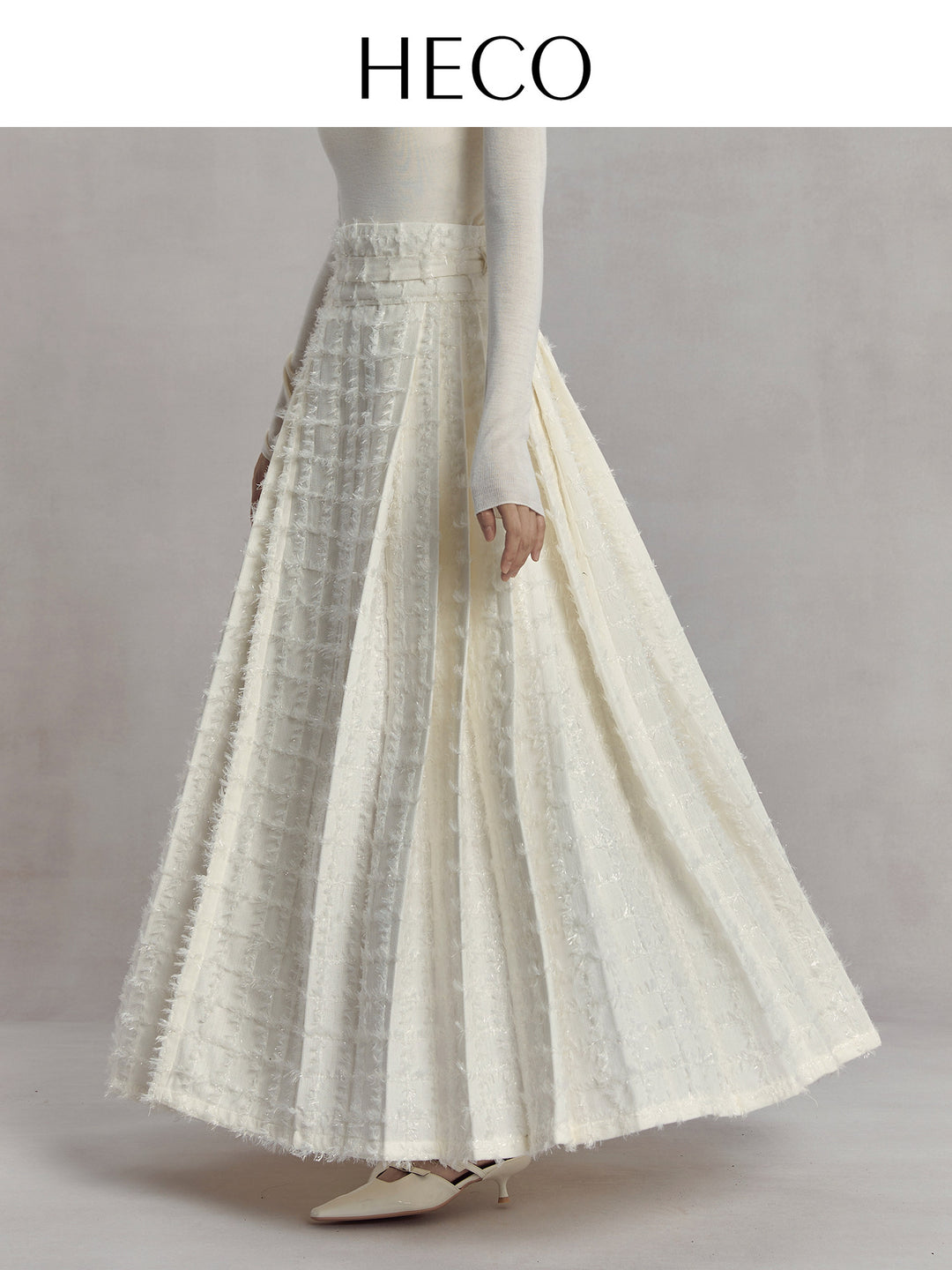 Phantom Feather Pleated Mamian Skirt 幻羽百褶马面裙 - White 白色