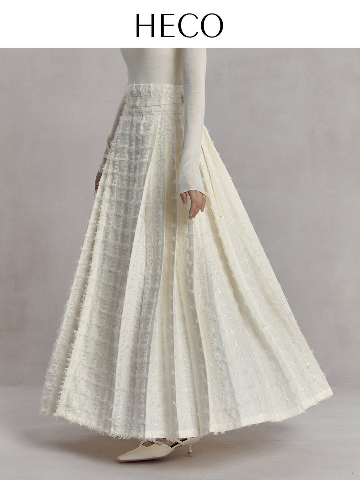 Phantom Feather Pleated Mamian Skirt 幻羽百褶马面裙 - White 白色