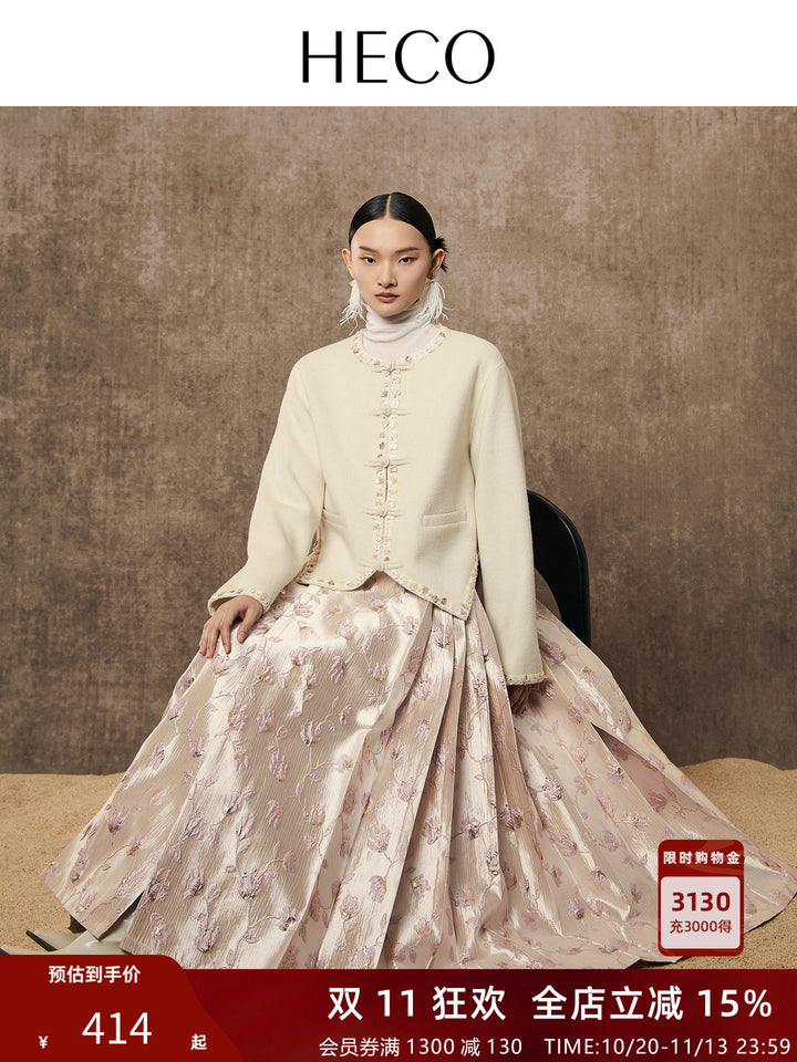 Blossom Jacquard Midi Mamian Skirt 芬芳馥郁提花马面裙
