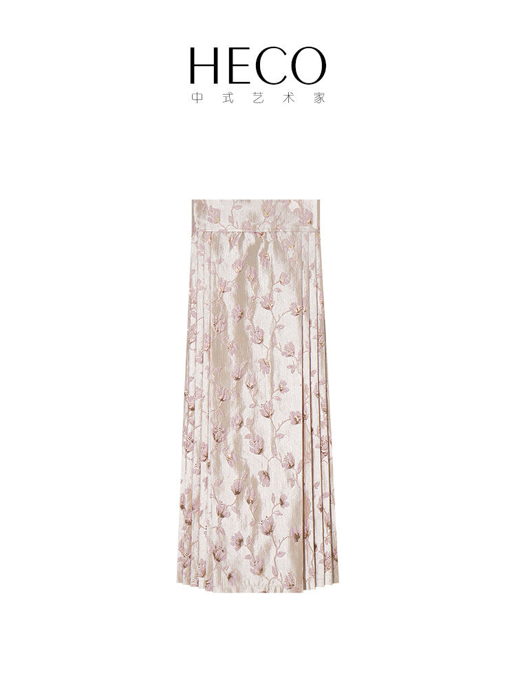 Blossom Jacquard Midi Mamian Skirt 芬芳馥郁提花马面裙