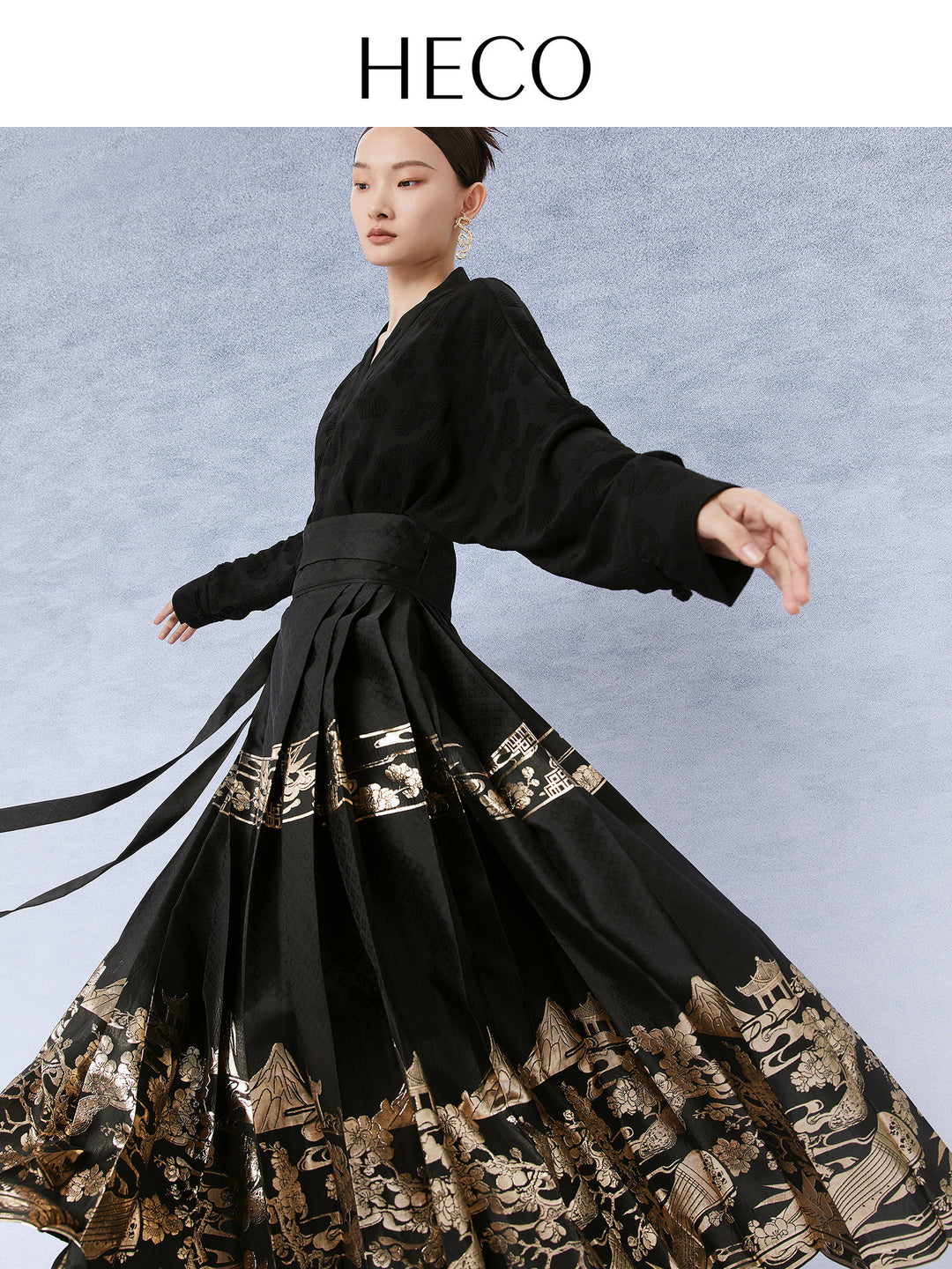 Boya Zither Jacquard Mamian Skirt 伯牙琴弦提花马面裙