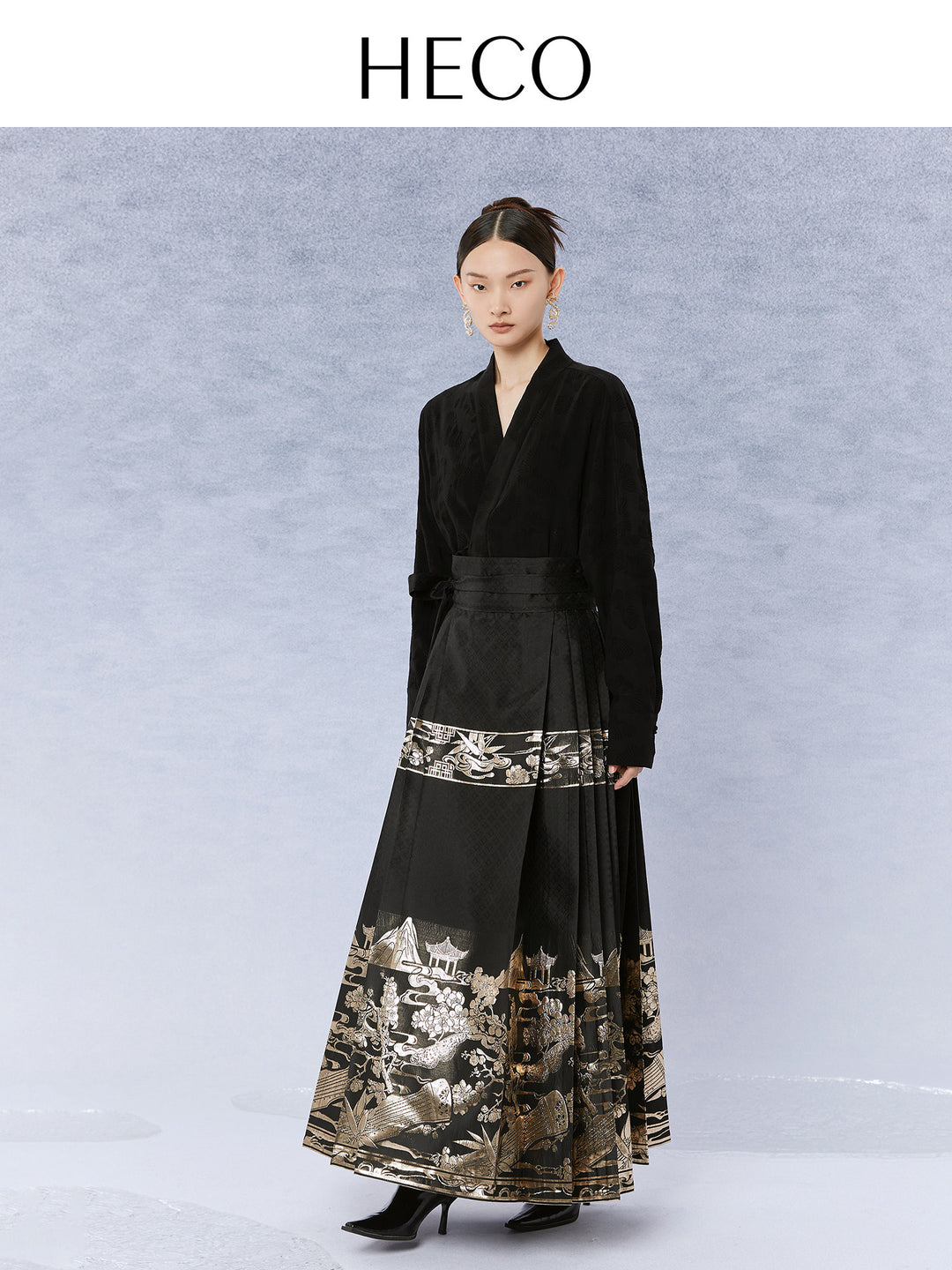 Boya Zither Jacquard Mamian Skirt 伯牙琴弦提花马面裙