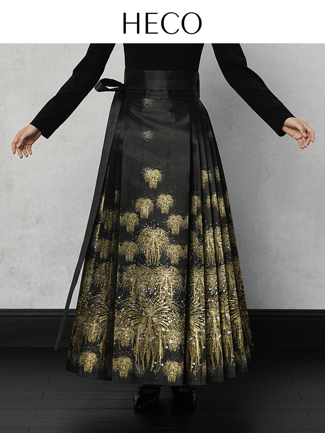 Fireworks Year Mamian Skirt 烟火年年马面裙 - Black 黑色