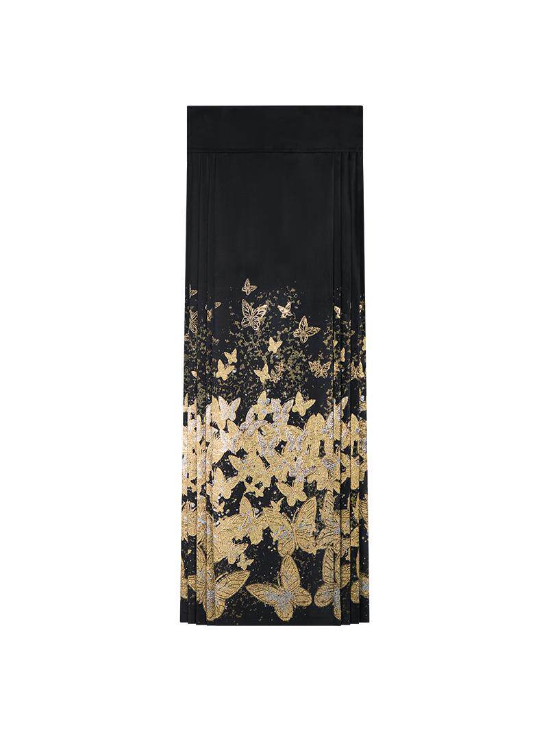 Golden Butterfly Jacquard Mamian Skirt 福迭蝴蝶提花马面裙