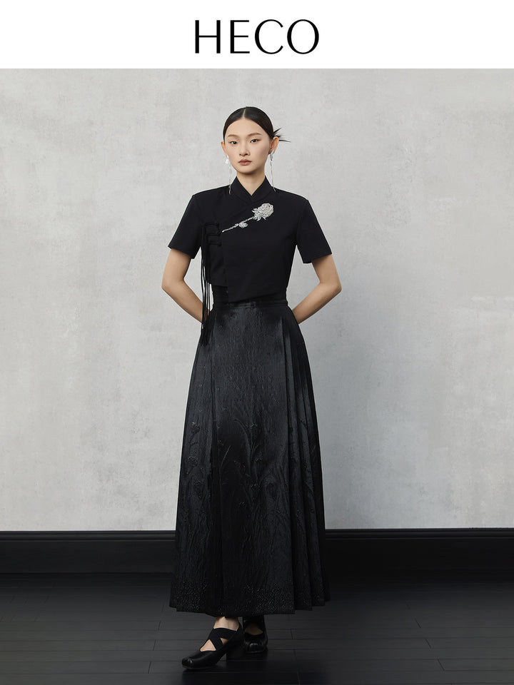 Wind Kite Ombre Jacquard Mamian Skirt 风鸢渐变提花马面裙