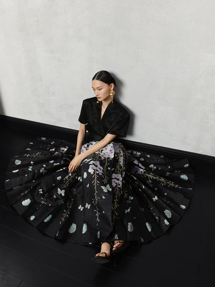 Wisteria A-Line Summer Mamian Skirt 紫藤A字马面裙