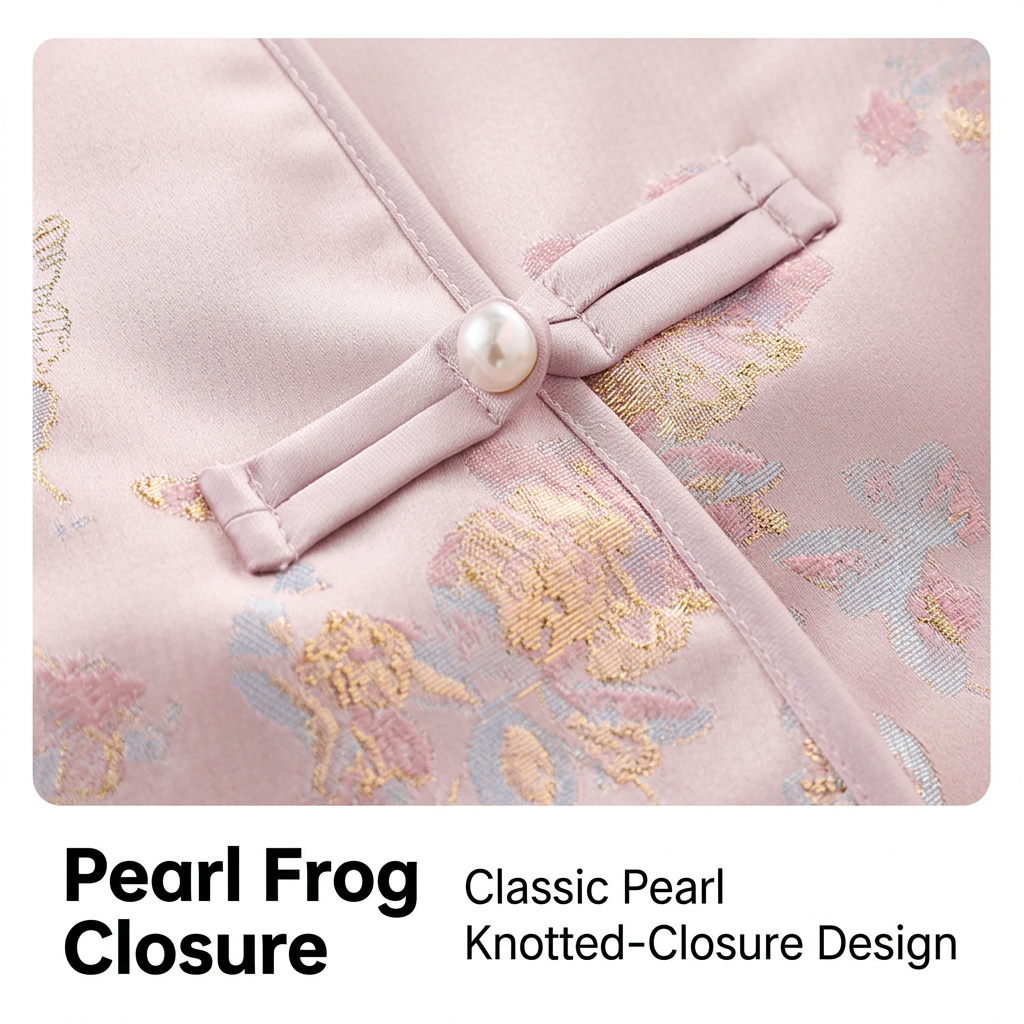 Pearl closure detail in English