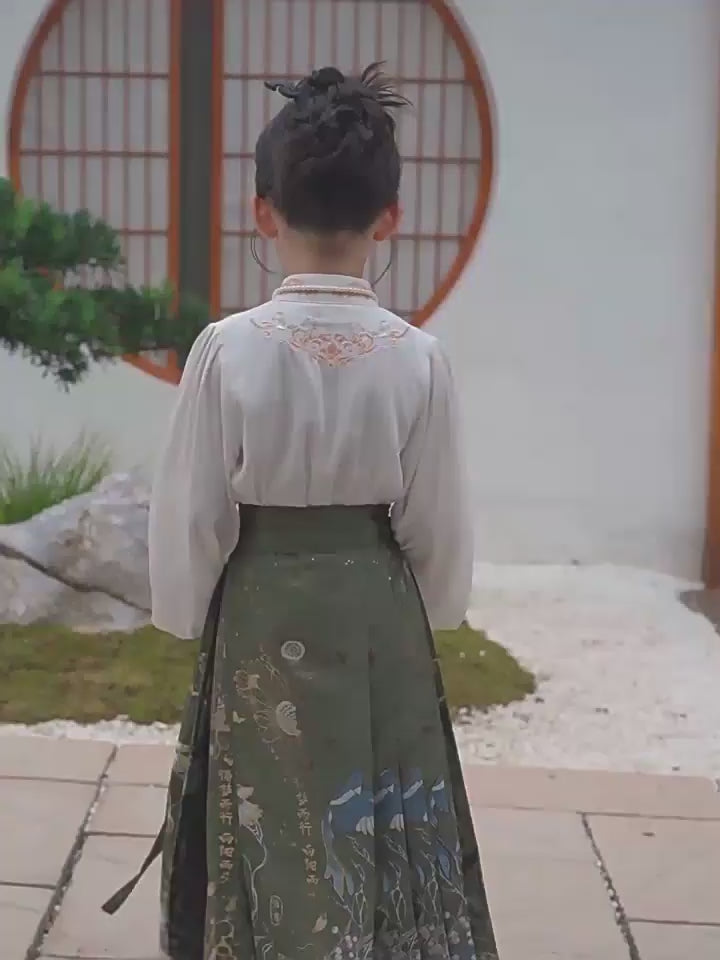 MaMianQuan Chinese pleaded skirt